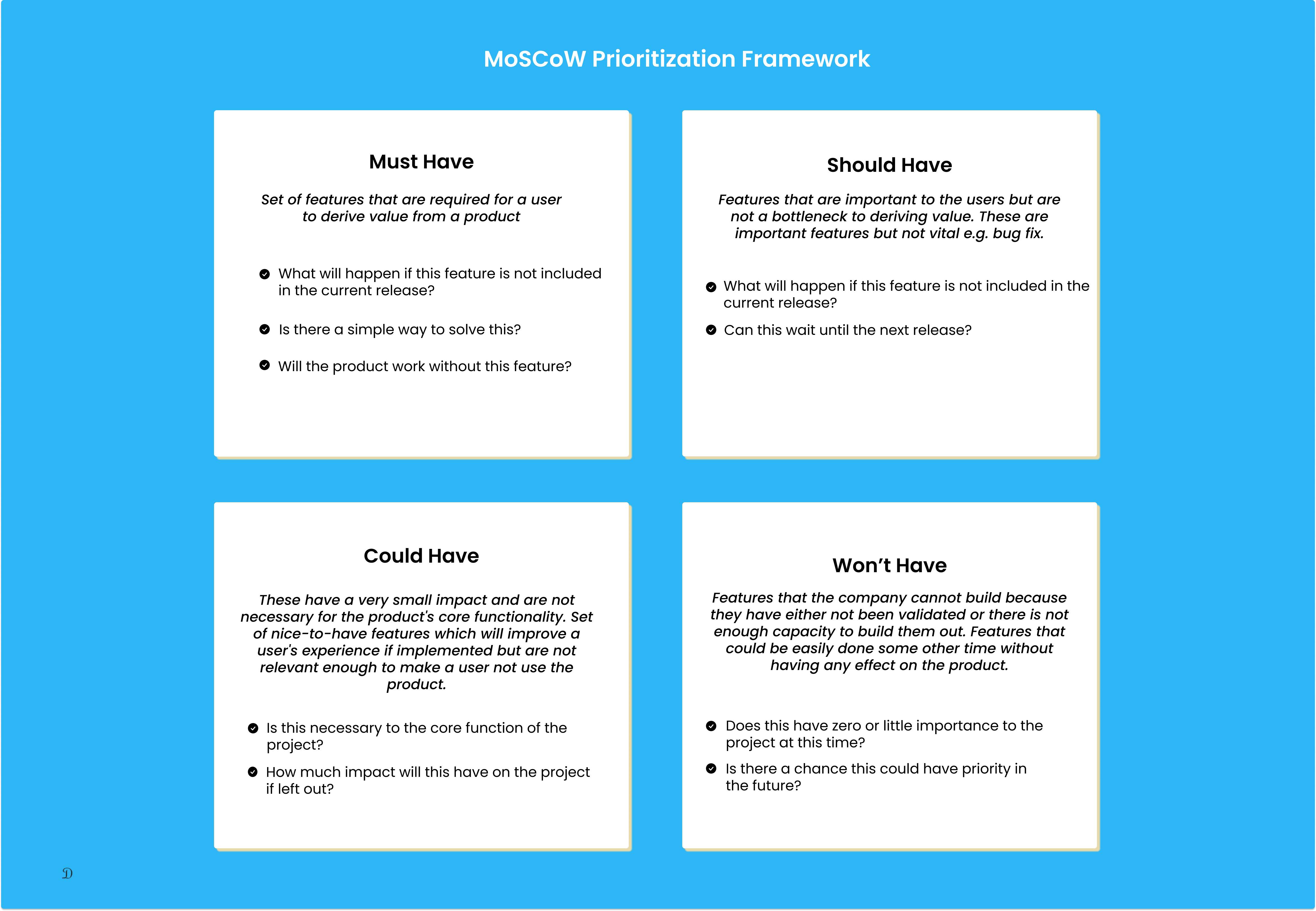 Moscow Prioritization Framework