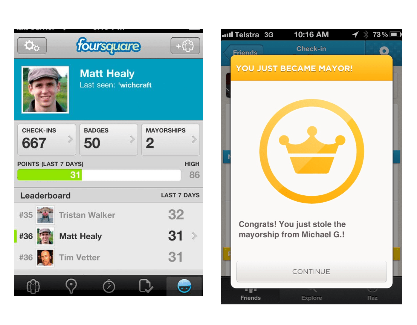 Foursquare app