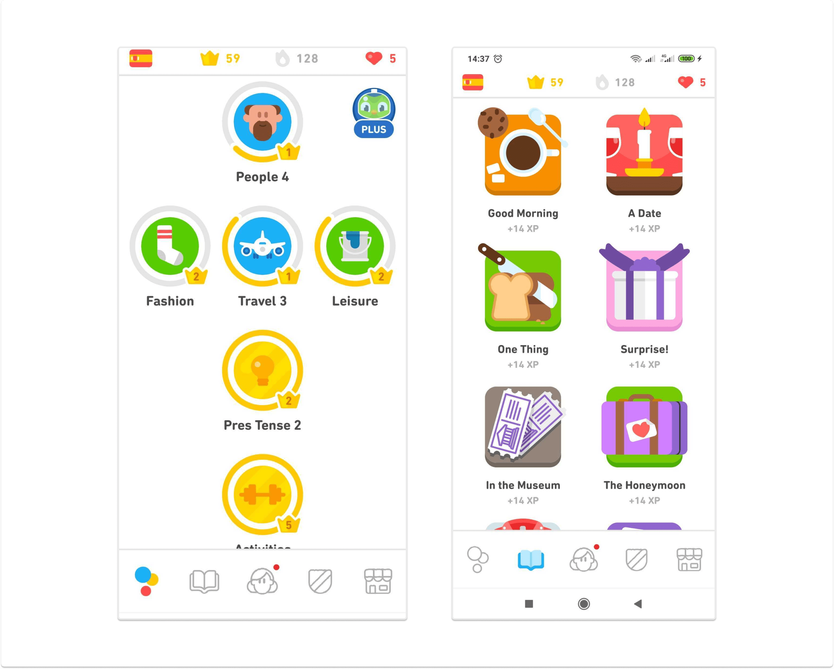 Duolingo mobile app